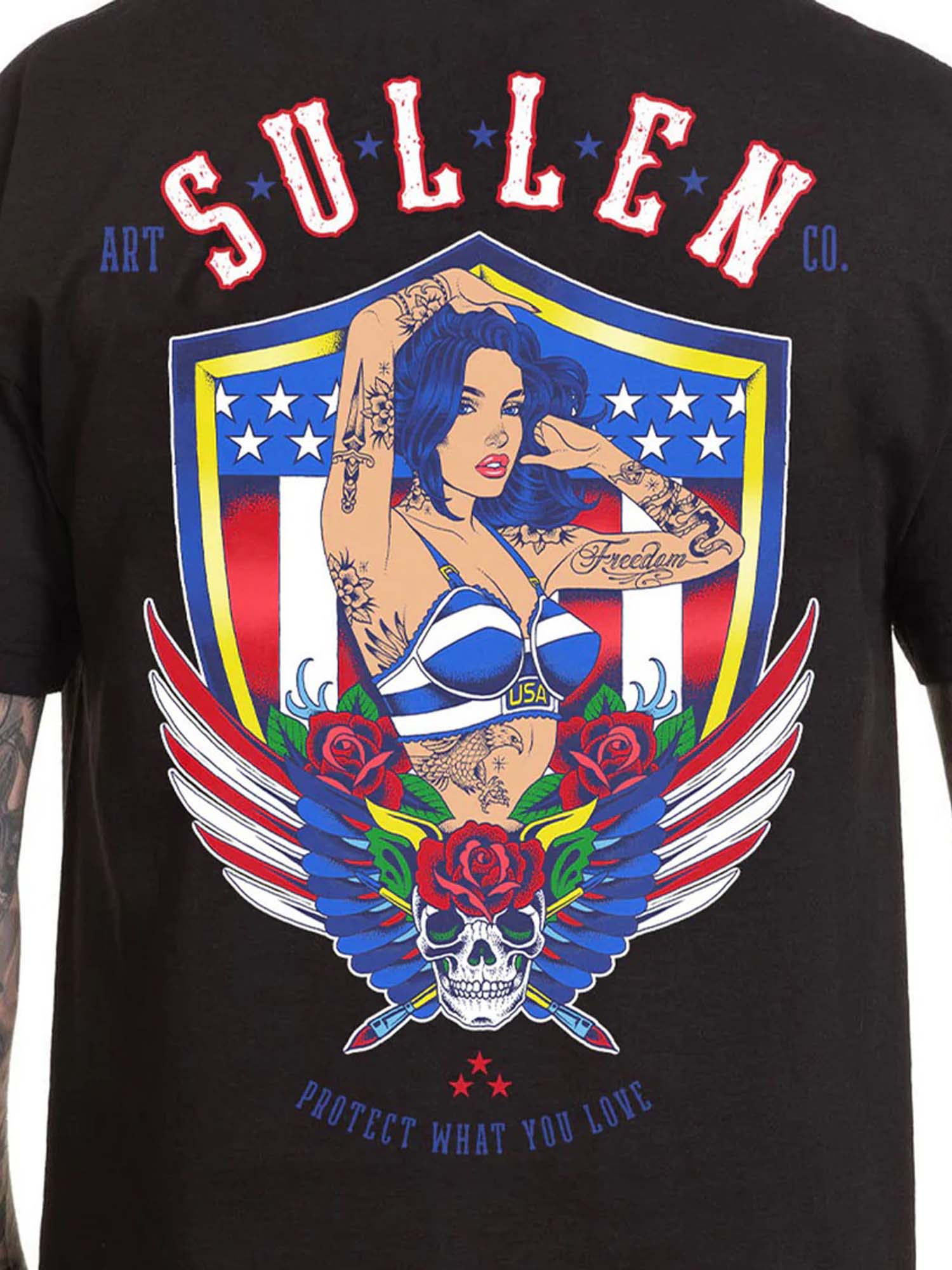 Sullen Men's Land of the Free Short Sleeve Standard Tee