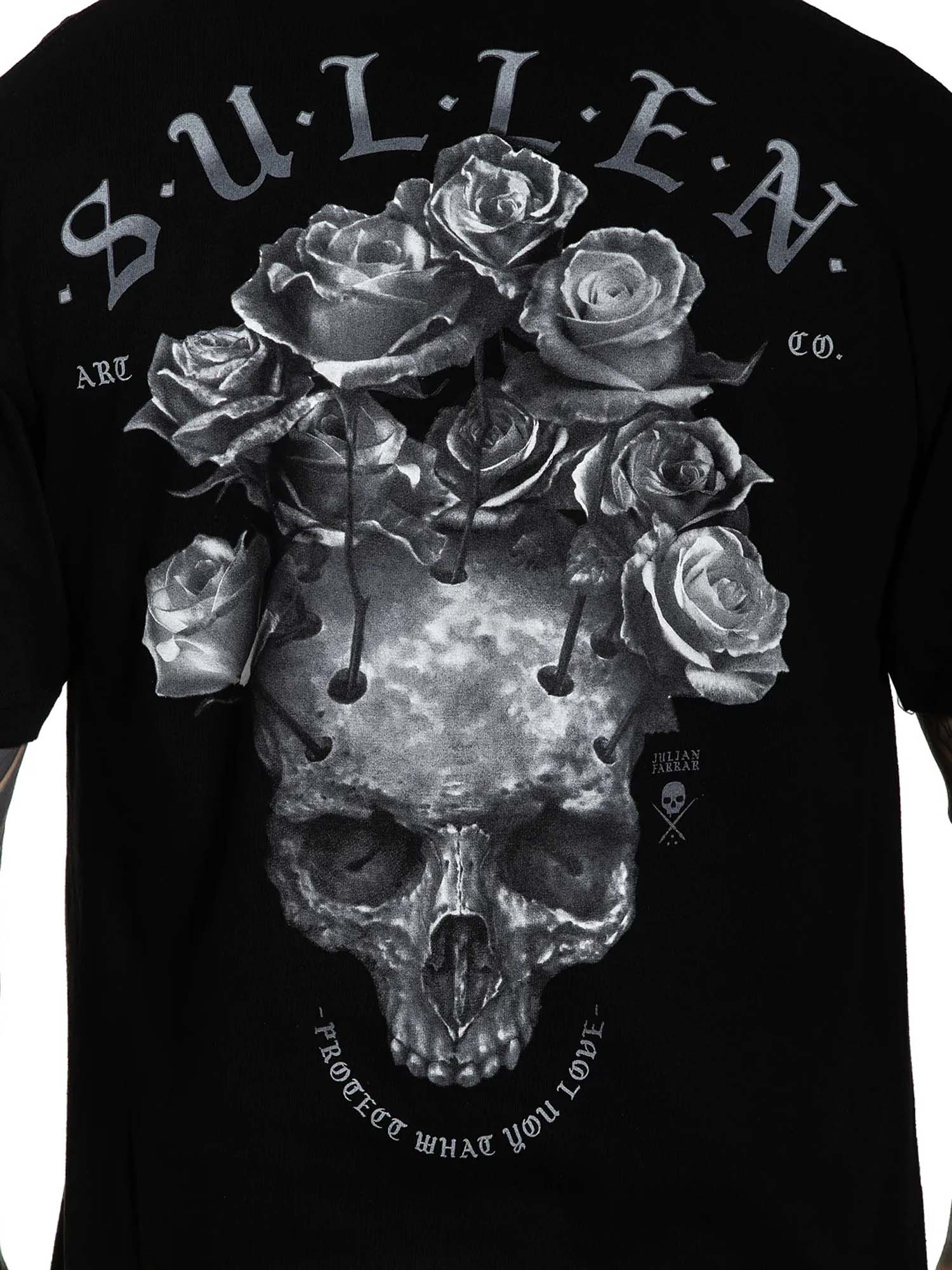 Red Rose Skull Short Sleeve T-shirt (Dark Colors) – 1848attire